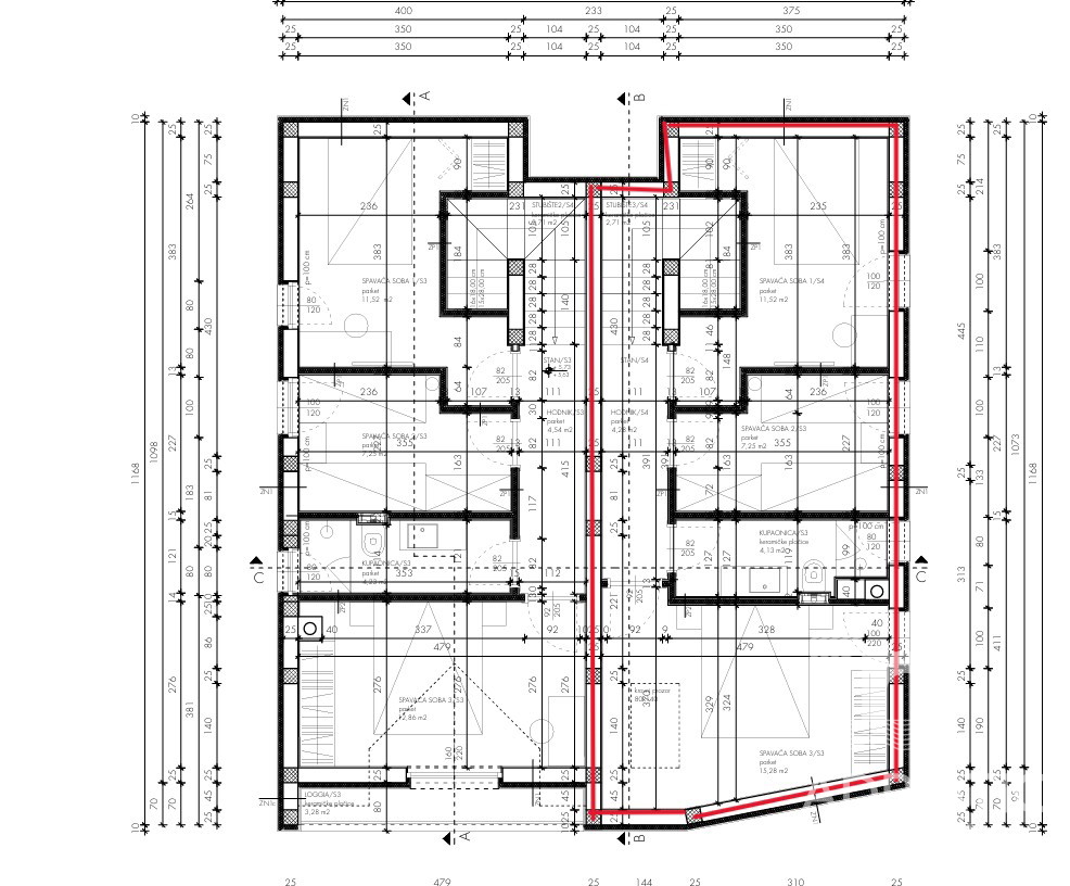 Tisno, dvonadstropno stanovanje z garažo in čudovitim pogledom na morje, 50 m od morja
