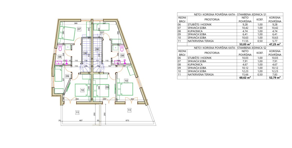 Vodice, novogradnja, sodobna dvojna hiša s bazenom