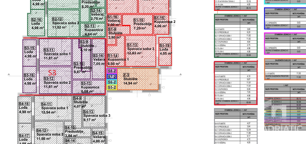 Vodice, dvonadstropno stanovanje z vrtom in 2 parkirnima mestoma