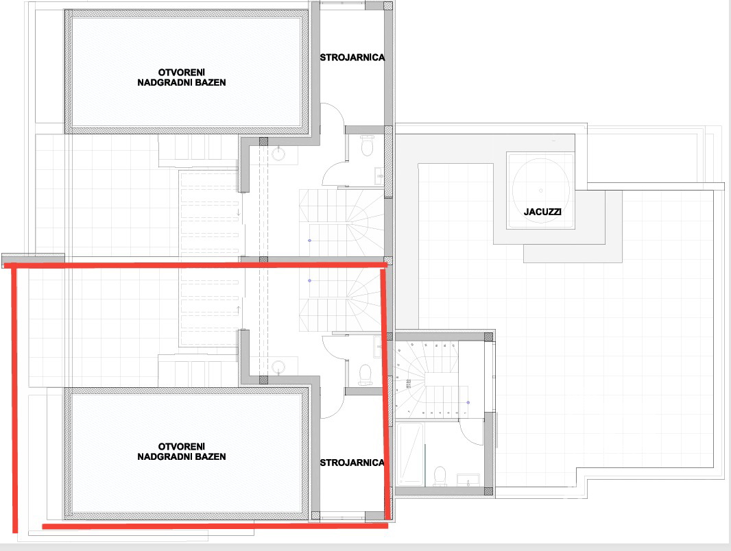 Jezera, otok Murter, sodoben dvoetažni apartma z bazenom na strešni terasi