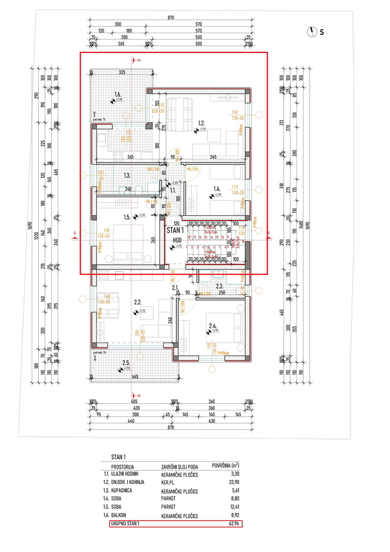 Grebaštica, dvosobno stanovanje z vrtom v bližini plaže