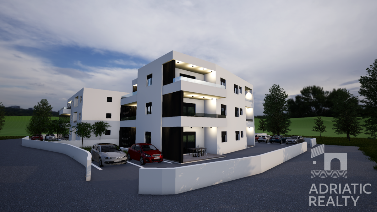 Vodice, dvosobno stanovanje s teraso in parkirnim mestom