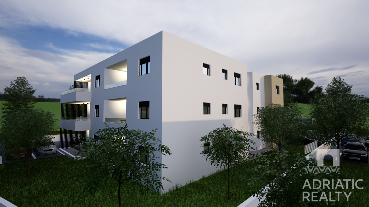 Vodice, dvosobno stanovanje s teraso in parkirnim mestom