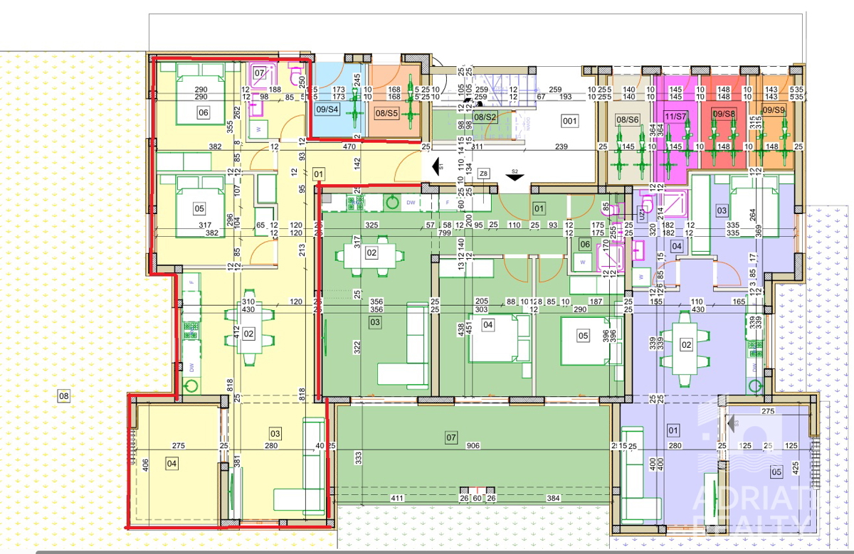Vodice, dvosobno stanovanje z vrtom
