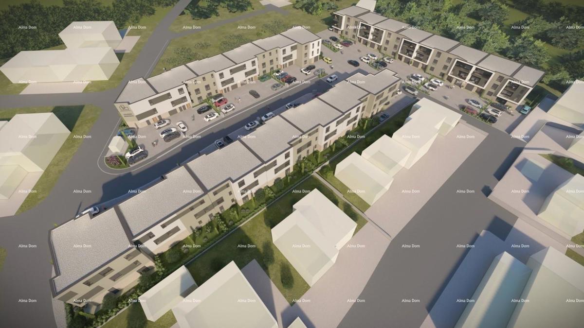 Prodaja-novogradnja! Stan s dve spavaće sobe i dva parkirna mesta, Pula, Valdebek!