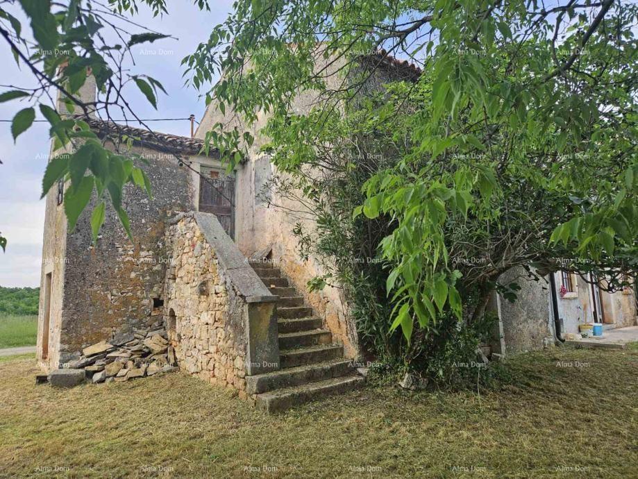 VIŠNJAN, KOMPLEKS S TREMI KAMENIM HIŠAMI IN VELIKIM ZEMLJIŠČEM