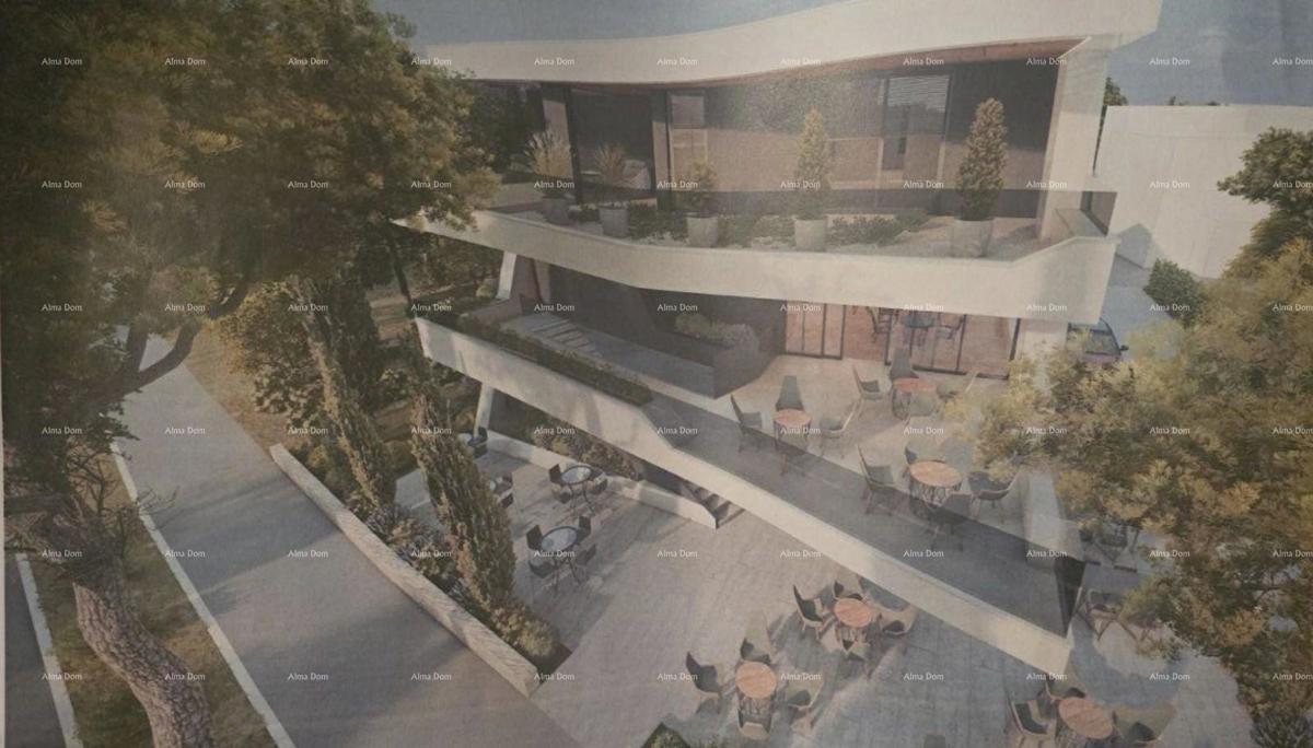 Prodaja gradbenega zemljišča z izdelanim projektom za gradnjo poslovne stavbe, Medulin!