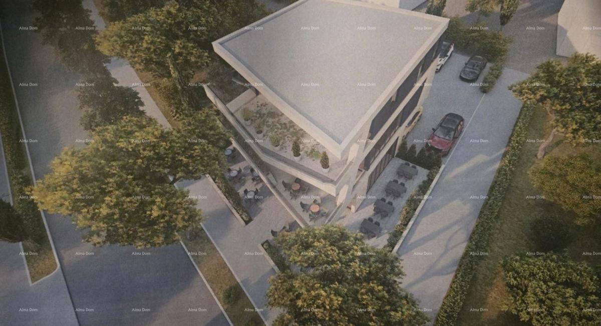 Prodaja gradbenega zemljišča z izdelanim projektom za gradnjo poslovne stavbe, Medulin!