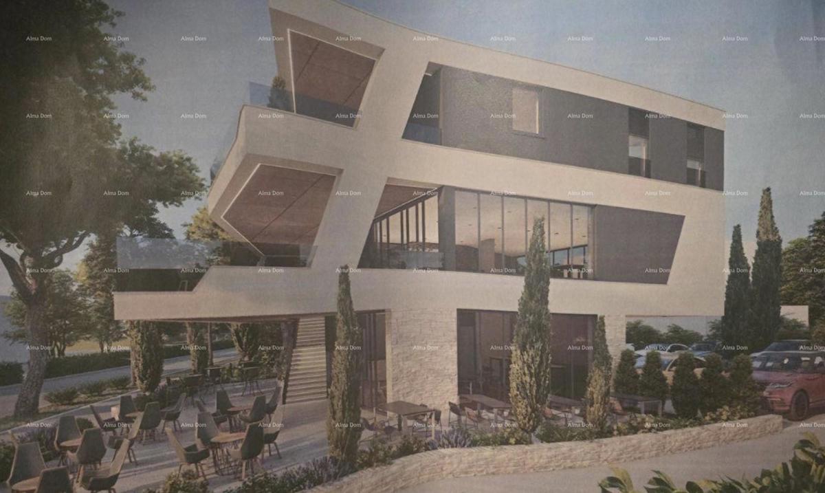 Prodaja gradbenega zemljišča z izdelanim projektom za gradnjo poslovne stavbe, Medulin!