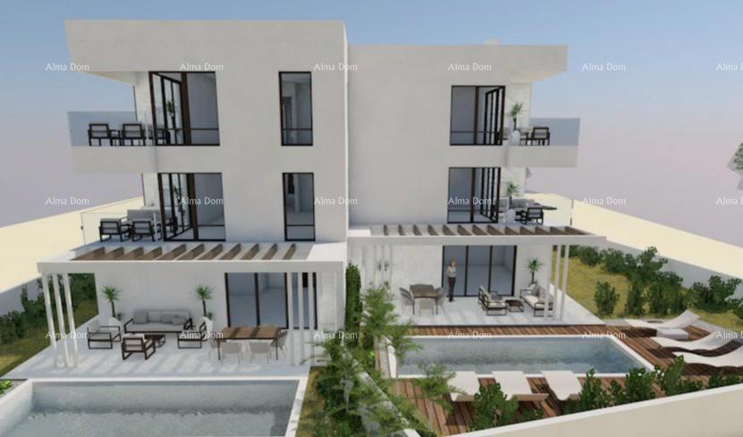 Prodaja zemljišča s gradbenim dovoljenjem in projektom, 150 m od plaže, Premantura!