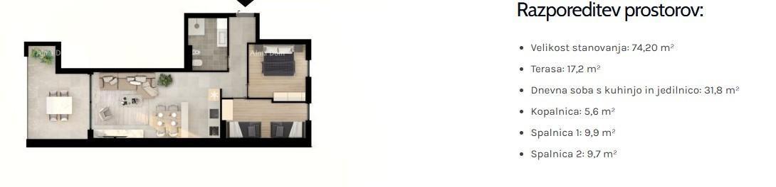 UMAG! Moderno stanovanje v vrhunskem stanovanjskem kompleksu blizu morja, S76