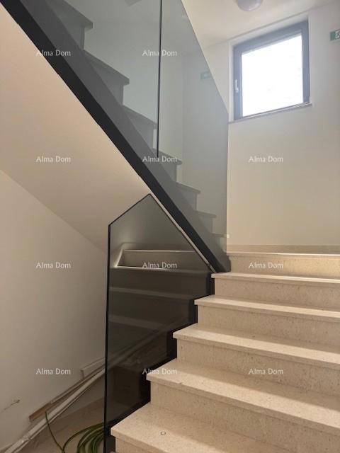 Namješten stan s 4 spalnice, vrtom in bazenom, 350 m od morja