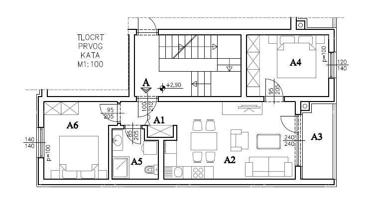 Prodaja - Moderno stanovanje v novem zasebnem stanovanjskem kompleksu v Šijani, Pula! C-A