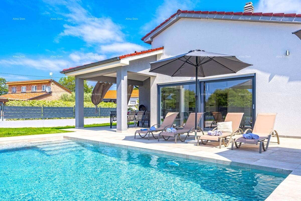 Pomer. Nova samostojeća prizemnica z bazenom.