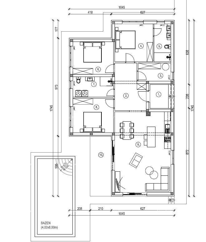 Moderna  vila z bazenom naprodaj, Kožljani, Barban!