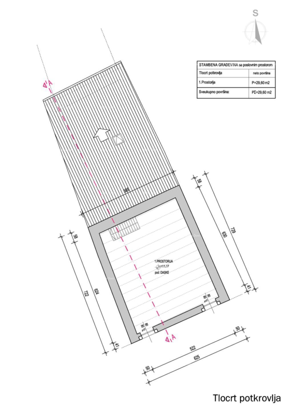 Odlična priložnost! Prodaja stanovanjske stavbe s poslovnim prostorom in vrtom, v centru Vodnjana!