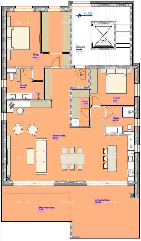 Novi projekt! Stanovi na odlični lokaciji, v bližini morja, Umag! stan E zg1