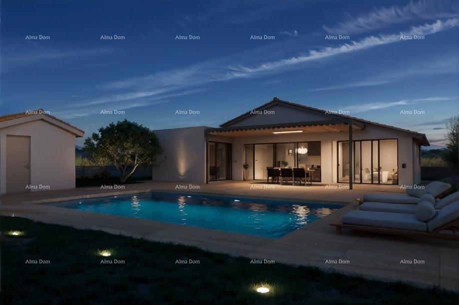 Građevinsko zemljište s dozvolom – projekt hiše s bazenom