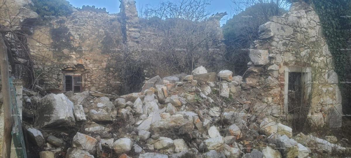 DANE, ĆIĆARIJA, Lanišće - 3 kamnite hiše v vrsti
