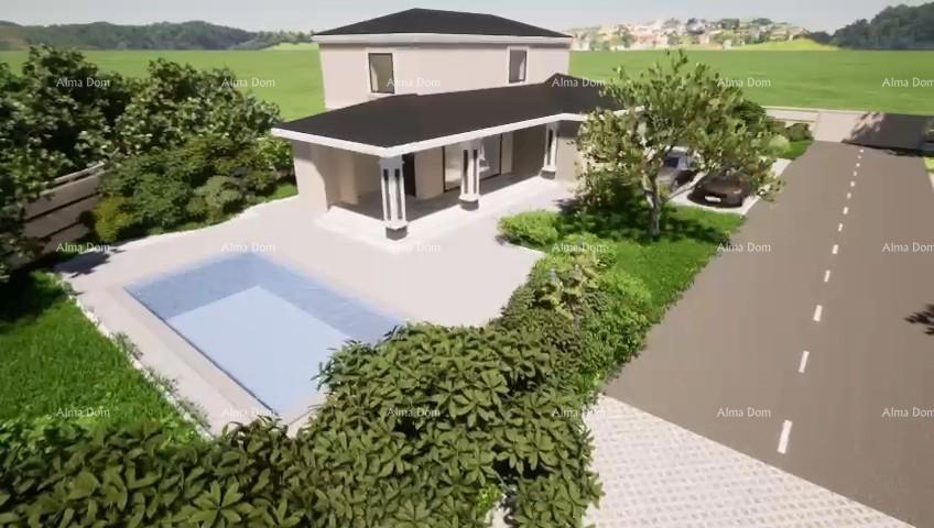 Prodaja družinske hiše s bazenom, v gradnji, Pula!
