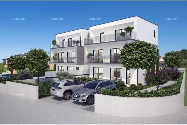 Poreč, Žbandaj, Dvoetažni stan 89 m² v novogradnji