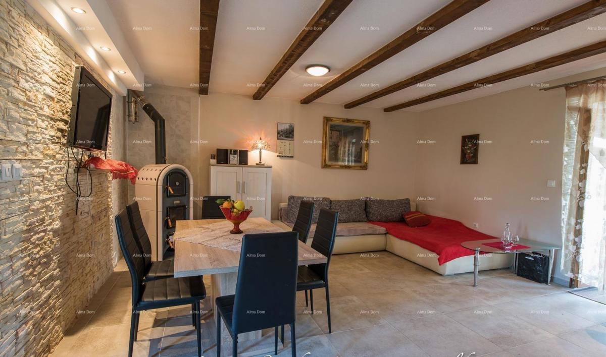 Samostoječa kamena hiša s bazenom, 2 stanova, Juršići