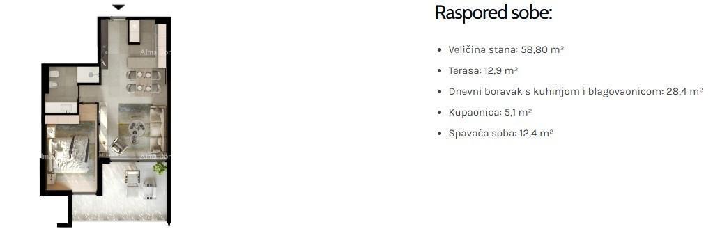 UMAG! Moderno stanovanje v vrhunskem stanovanjskem kompleksu blizu morja, S7