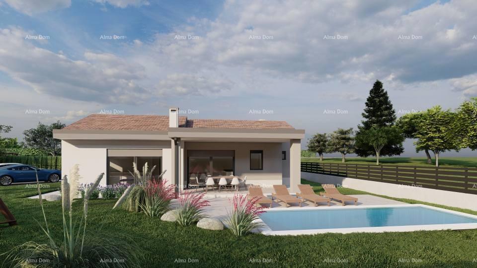 Prodaja kuće prizemnice s bazenom u fazi izgradnje