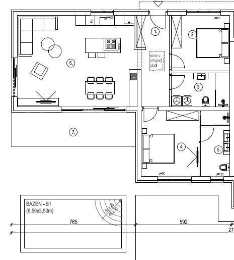 Moderna dupleks vila z bazenom naprodaj, Kožljani, Barban!