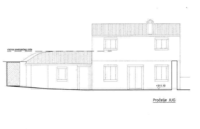 Stara kamnita hiša s projektom obnove in gradbenim dovoljenjem