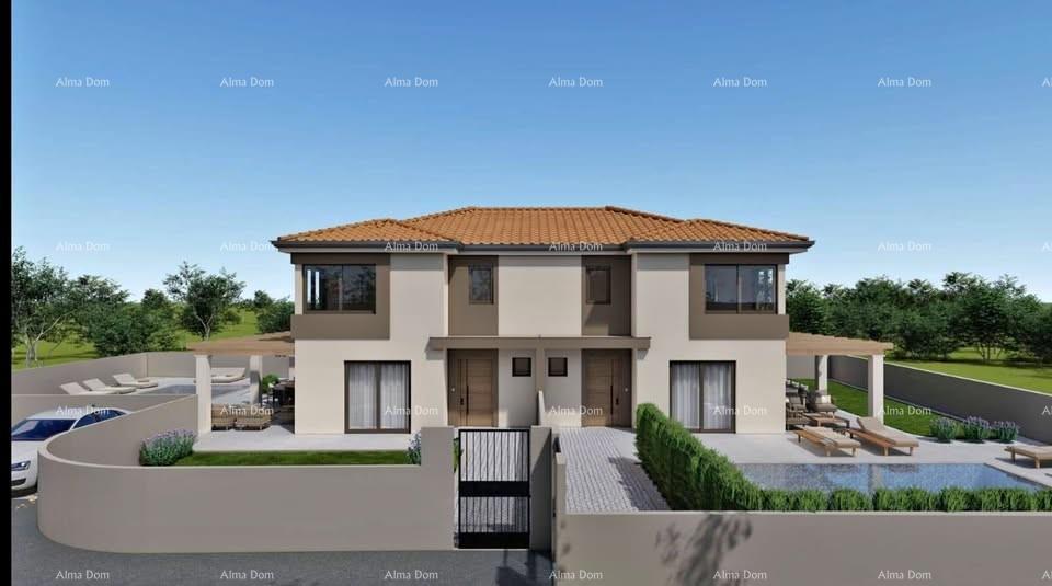 Dve moderni vili z bazenom in savno v gradnji - Istra