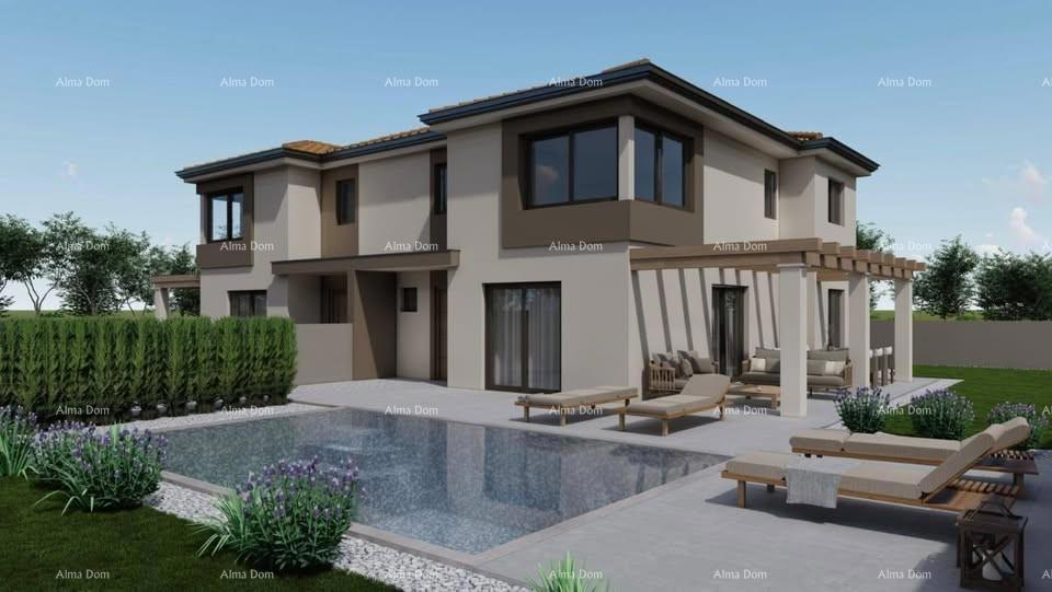 Dve moderni vili z bazenom in savno v gradnji - Istra