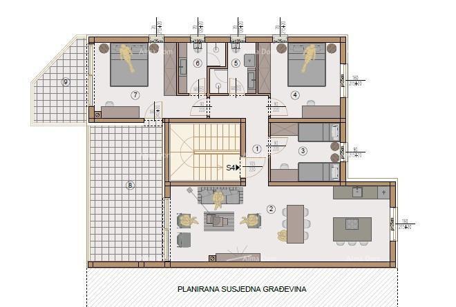 Penthouse, stan s garažom i PM, v novem stanovanjskem kompleksu, Valdebek, Pula! Zg6 S4