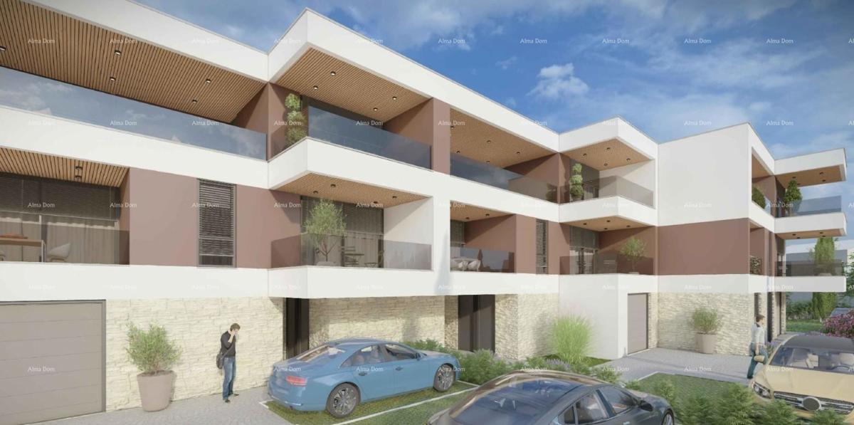 Prodaja stan v novogradnji z garažo, parkirnim mestom in shrambo, Pula!