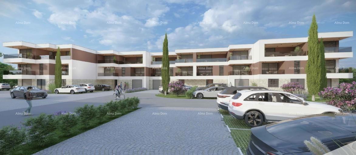 Prodaja stan v novogradnji z garažo, parkirnim mestom in shrambo, Pula!