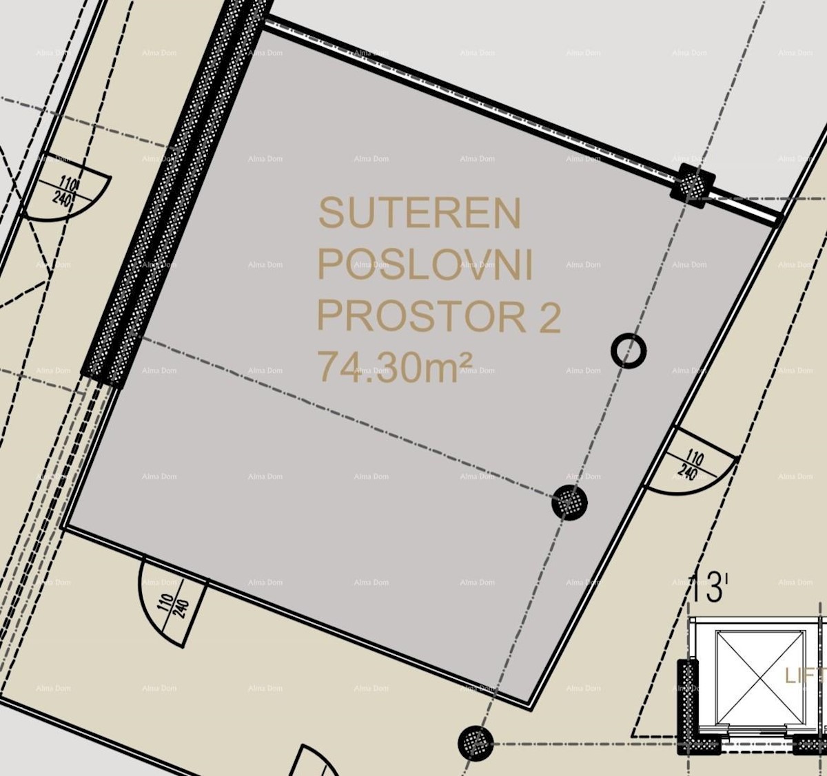 Prodaja poslovnih prostorov v novem poslovno-stanovanjskem objektu Poreč