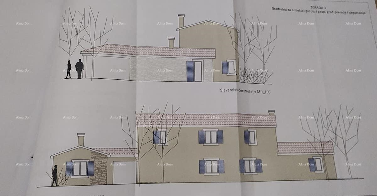 Prodaja zemljišča z gradbenim dovoljenjem za gradnjo vile z bazenom, Svetvinčenat!