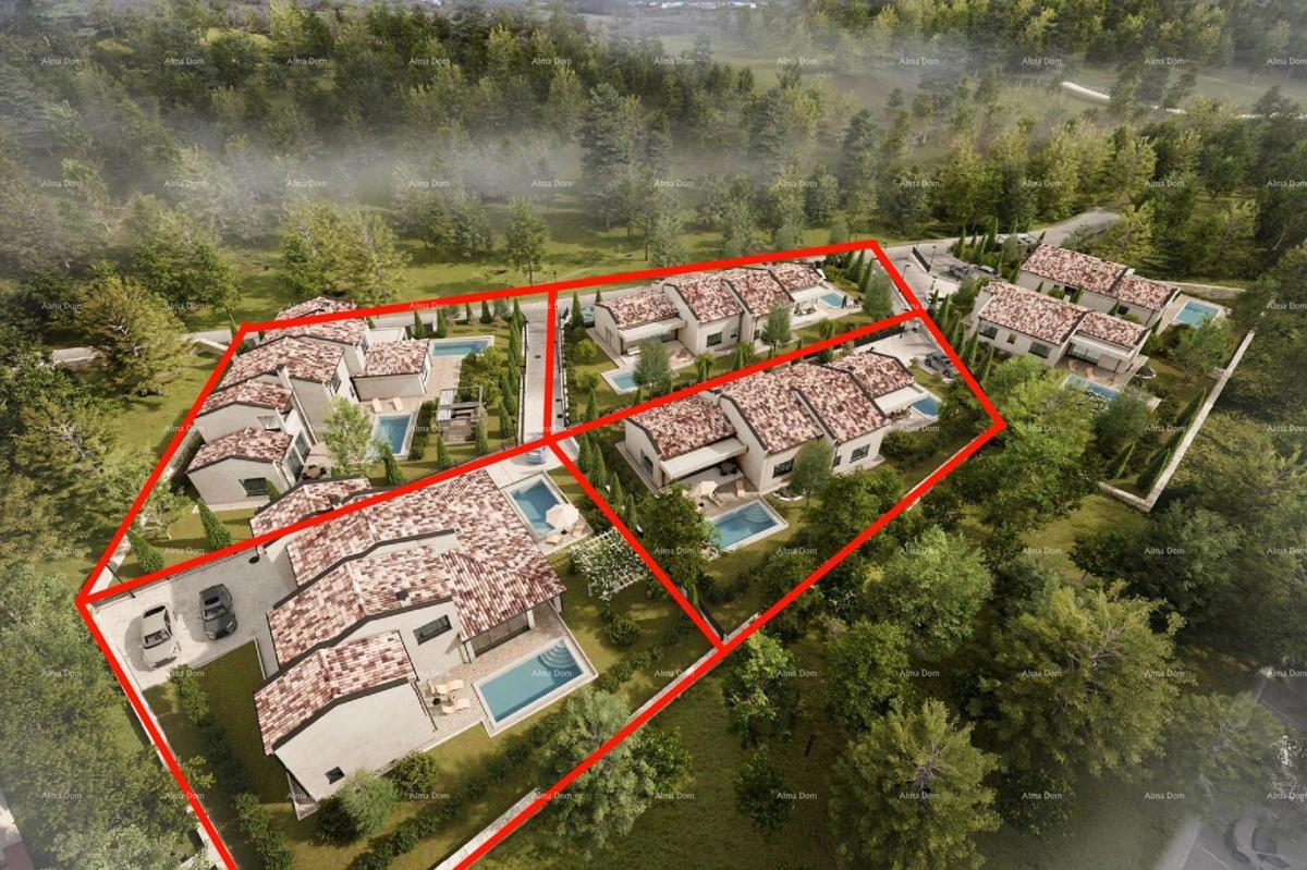 BARBAN - Gradbeno zemljišče s projektom (dupleks), 15 minut do morja