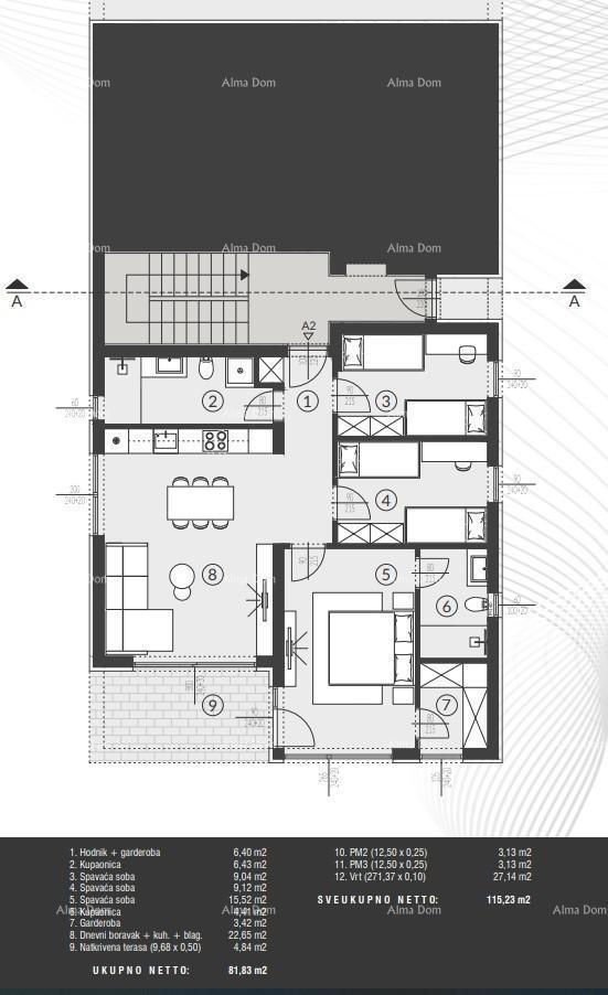 Prodajajo se apartmaji v moderni novogradnji z bazenom, Fažana!