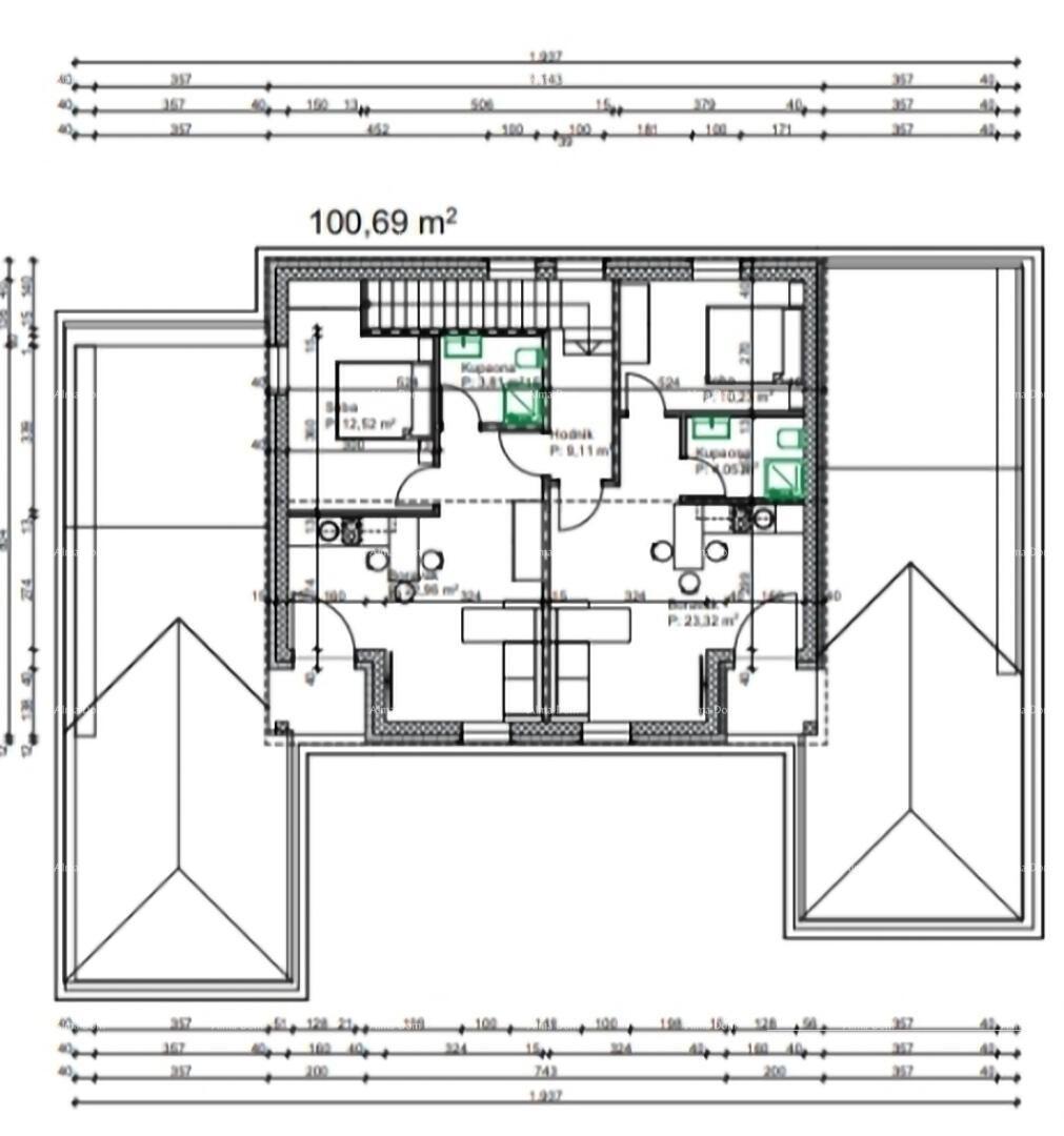 Gradbeno zemljišče, 801 m2, s pravnomočnim gradbenim dovoljenjem, Kršan