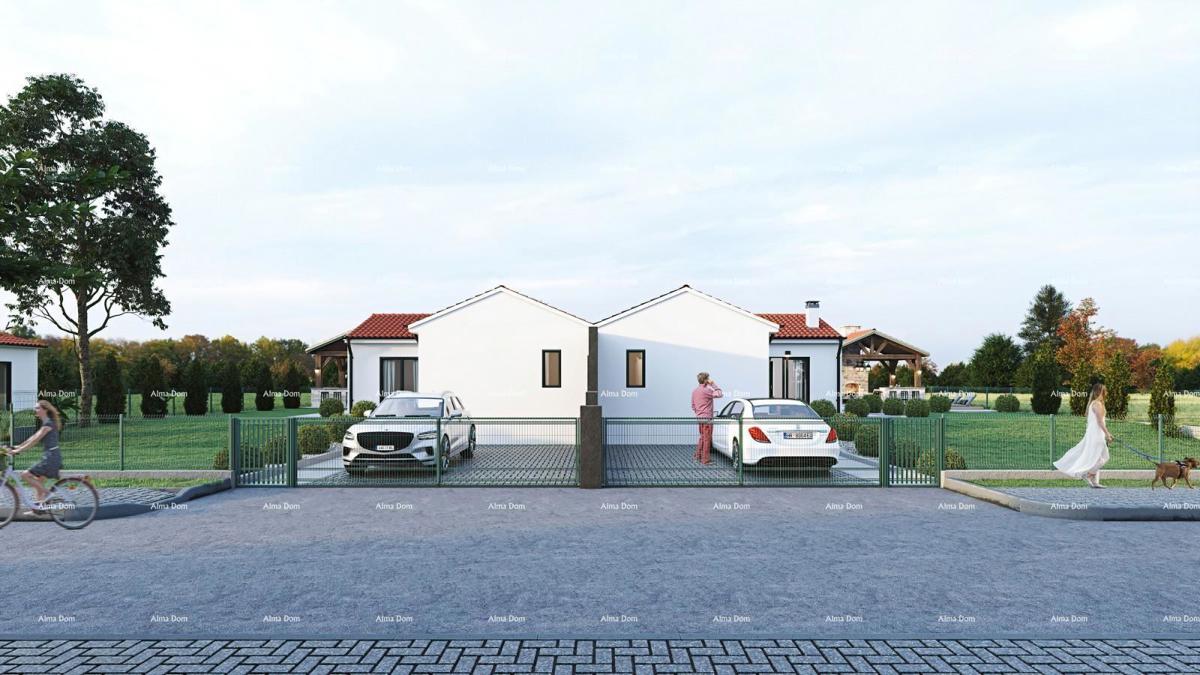 BARBAN, Kožljani - Duplex hiša (desni del). Ekološko urejen kraj, 15 minut od morja. Vseljivo takoj - poletje 2025.