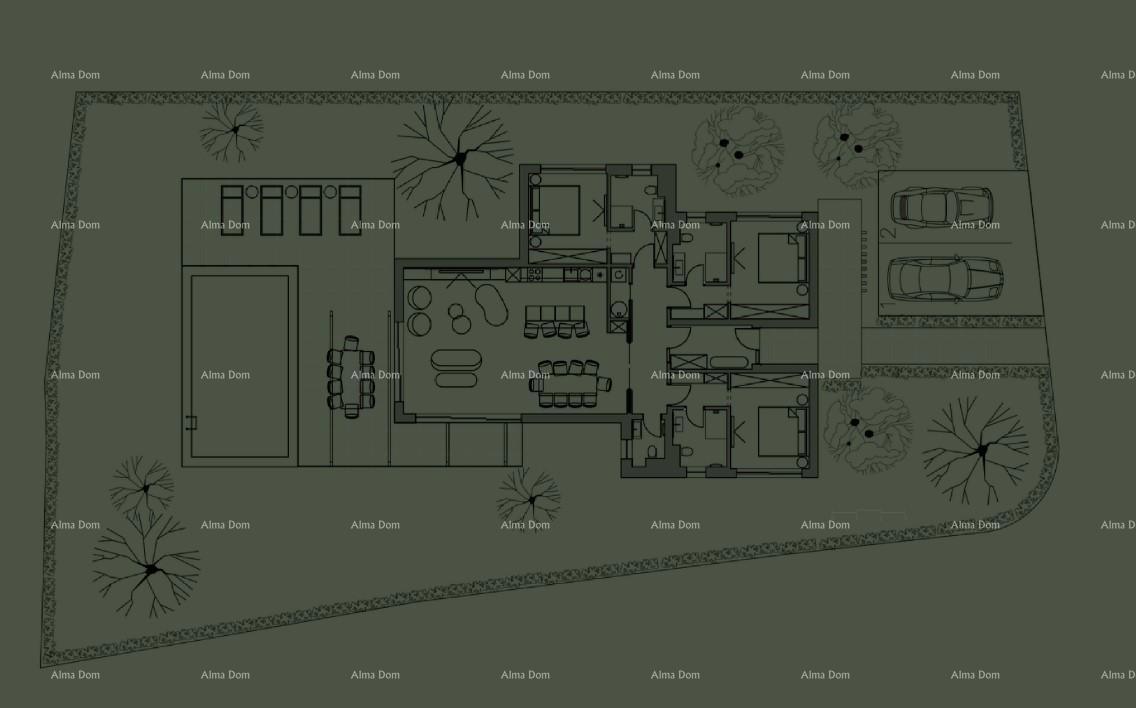 Prodamo luksuzne vile, moderne zasnove z bazeni, okolica Vodnjana! V-A