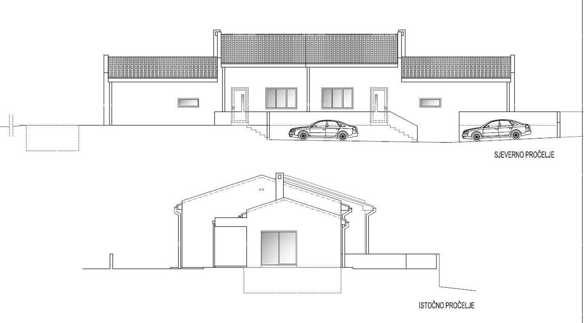 Moderna dupleks vila z bazenom naprodaj, Kožljani, Barban!