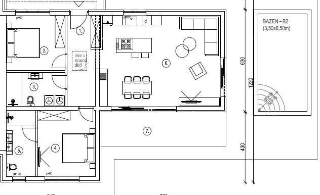 Moderna dupleks vila z bazenom naprodaj, Kožljani, Barban!