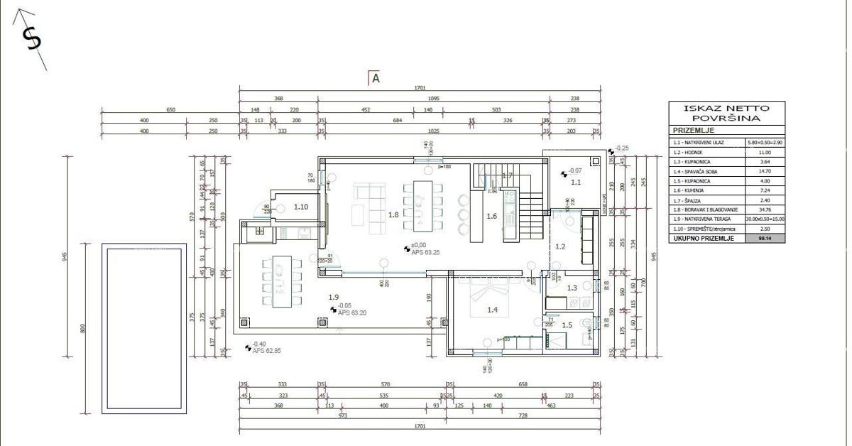 Prodaja družinske hiše s bazenom, v gradnji, Pula!
