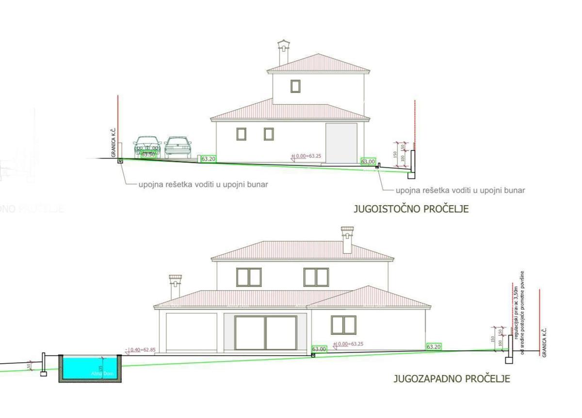 Prodaja družinske hiše s bazenom, v gradnji, Pula!