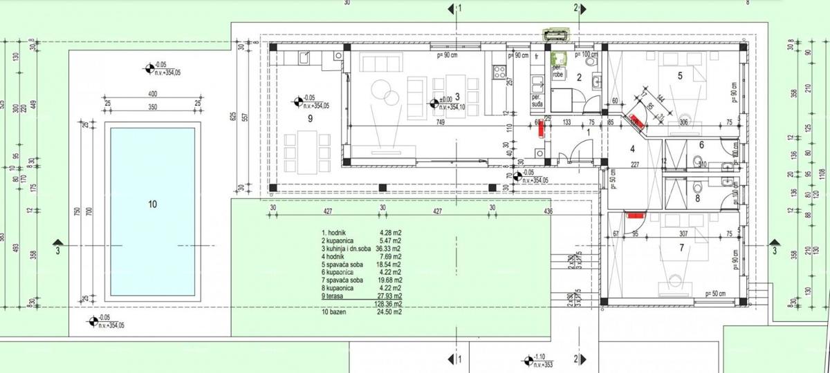Prodaja prizemnice s bazenom - trenutno roh bau faza, Sveti Petar u Šumi - blizina Pazina!