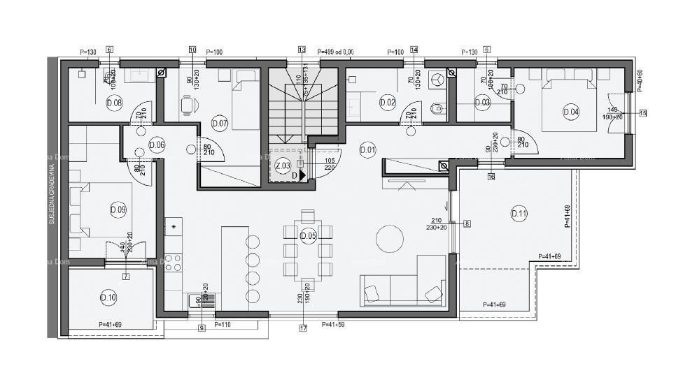 Prodaja stanov v gradnji - nov stanovanjski kompleks, Pula! Stan D zg A3