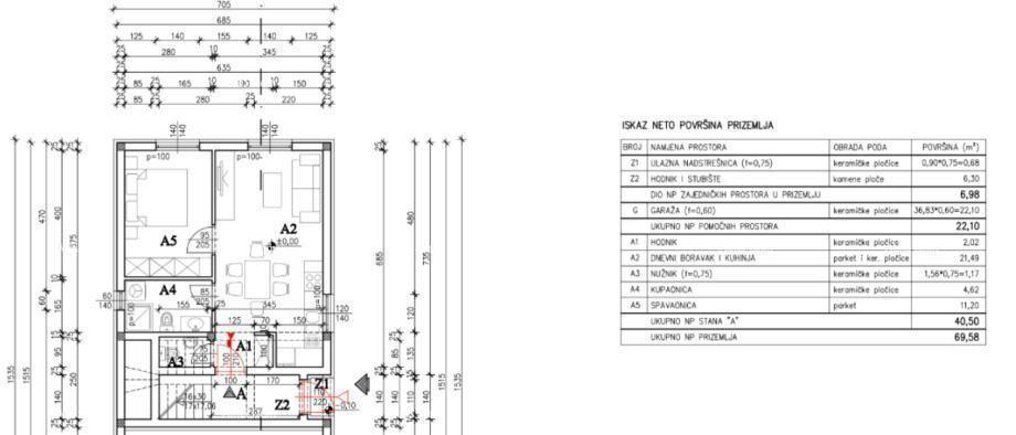 Medulin – Mukalba, novogradnja 59,50 m², ekskluzivno ob morju