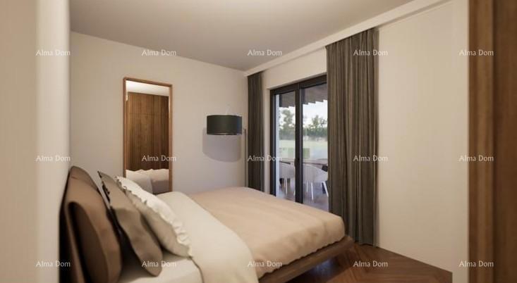 Stan v Ližnjanu, 1000 m od morja, s teraso in parkirnim mestom